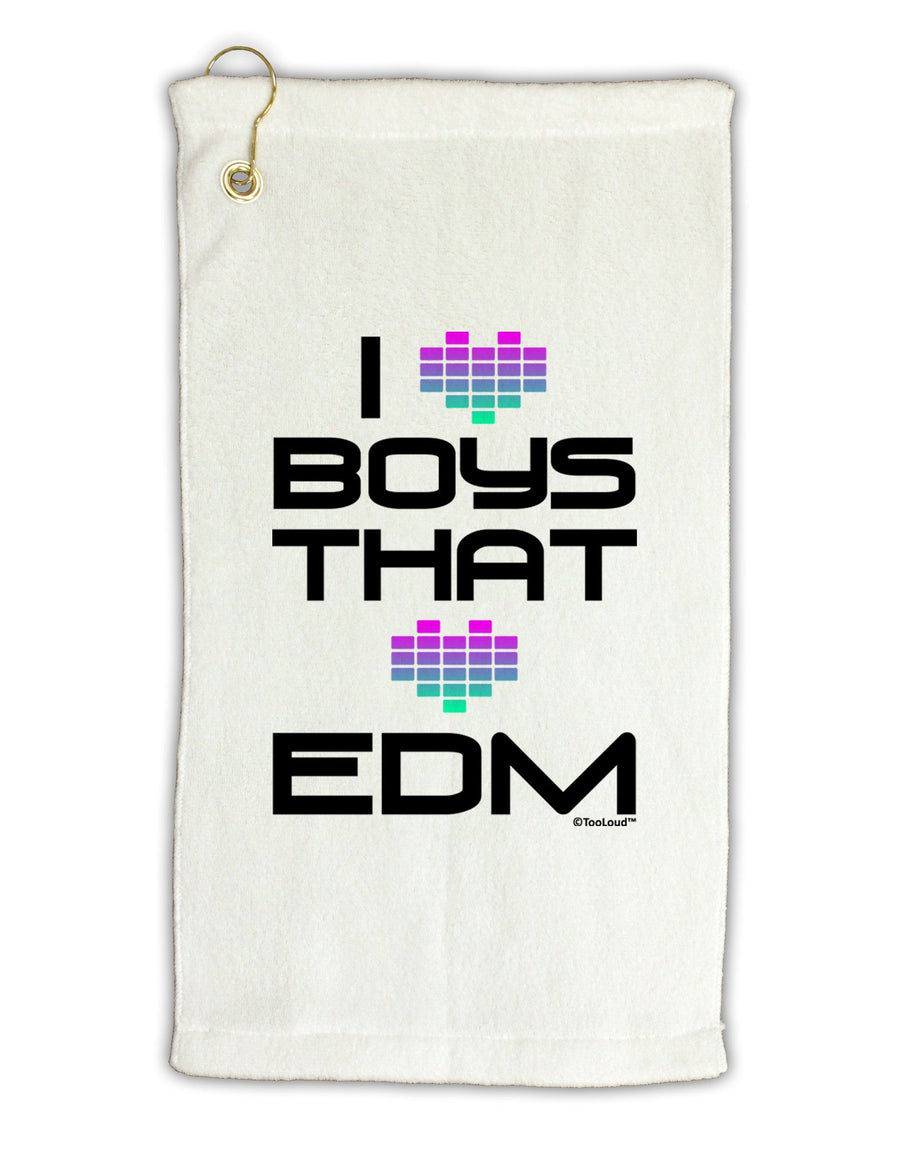 I Heart Boys That Heart EDM Micro Terry Gromet Golf Towel 16 x 25 inch-Golf Towel-TooLoud-White-Davson Sales