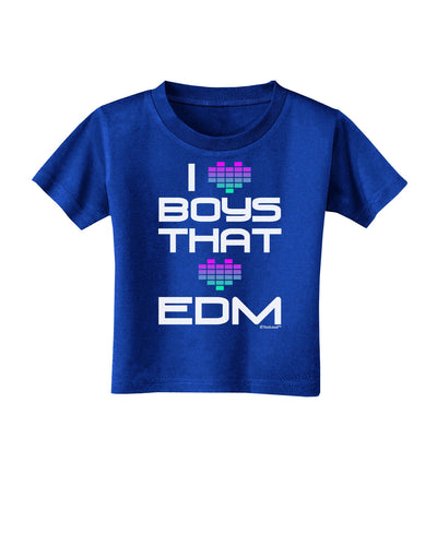 I Heart Boys That Heart EDM Toddler T-Shirt Dark-Toddler T-Shirt-TooLoud-Royal-Blue-2T-Davson Sales