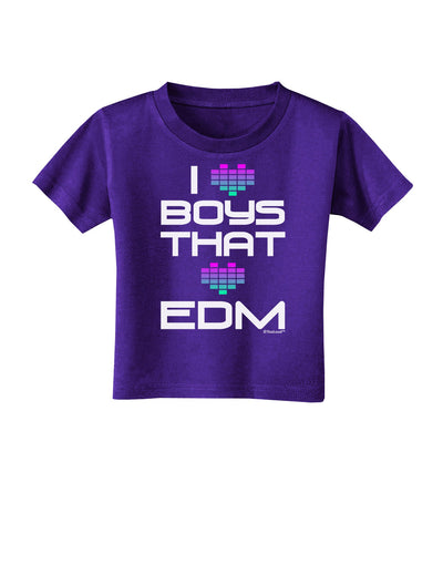 I Heart Boys That Heart EDM Toddler T-Shirt Dark-Toddler T-Shirt-TooLoud-Purple-2T-Davson Sales