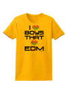 I Heart Boys That Heart EDM Womens T-Shirt-Womens T-Shirt-TooLoud-Gold-X-Small-Davson Sales