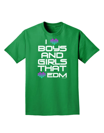 I Heart Boys and Girls That Heart EDM Adult Dark T-Shirt-Mens T-Shirt-TooLoud-Kelly-Green-Small-Davson Sales