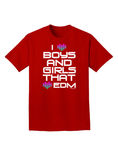 I Heart Boys and Girls That Heart EDM Adult Dark T-Shirt-Mens T-Shirt-TooLoud-Red-Small-Davson Sales