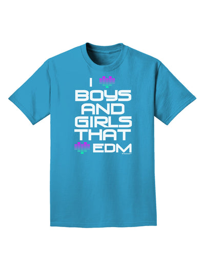 I Heart Boys and Girls That Heart EDM Adult Dark T-Shirt-Mens T-Shirt-TooLoud-Turquoise-Small-Davson Sales