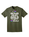 I Heart Boys and Girls That Heart EDM Adult Dark T-Shirt-Mens T-Shirt-TooLoud-Military-Green-Small-Davson Sales