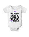 I Heart Boys and Girls That Heart EDM Baby Romper Bodysuit-Baby Romper-TooLoud-White-06-Months-Davson Sales