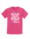 I Heart Boys and Girls That Heart EDM Childrens Dark T-Shirt-Childrens T-Shirt-TooLoud-Sangria-X-Small-Davson Sales