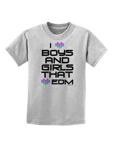 I Heart Boys and Girls That Heart EDM Childrens T-Shirt-Childrens T-Shirt-TooLoud-AshGray-X-Small-Davson Sales