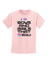 I Heart Boys and Girls That Heart EDM Childrens T-Shirt-Childrens T-Shirt-TooLoud-PalePink-X-Small-Davson Sales