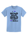 I Heart Boys and Girls That Heart EDM Childrens T-Shirt-Childrens T-Shirt-TooLoud-Light-Blue-X-Small-Davson Sales