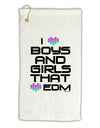 I Heart Boys and Girls That Heart EDM Micro Terry Gromet Golf Towel 16 x 25 inch-Golf Towel-TooLoud-White-Davson Sales