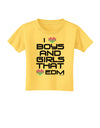 I Heart Boys and Girls That Heart EDM Toddler T-Shirt-Toddler T-Shirt-TooLoud-Yellow-2T-Davson Sales