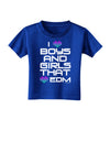 I Heart Boys and Girls That Heart EDM Toddler T-Shirt Dark-Toddler T-Shirt-TooLoud-Royal-Blue-2T-Davson Sales