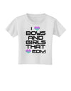 I Heart Boys and Girls That Heart EDM Toddler T-Shirt-Toddler T-Shirt-TooLoud-White-2T-Davson Sales