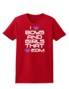 I Heart Boys and Girls That Heart EDM Womens Dark T-Shirt-TooLoud-Red-X-Small-Davson Sales