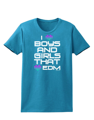 I Heart Boys and Girls That Heart EDM Womens Dark T-Shirt-TooLoud-Turquoise-X-Small-Davson Sales