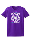 I Heart Boys and Girls That Heart EDM Womens Dark T-Shirt-TooLoud-Purple-X-Small-Davson Sales