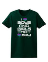 I Heart Boys and Girls That Heart EDM Womens Dark T-Shirt-TooLoud-Forest-Green-Small-Davson Sales