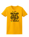 I Heart Boys and Girls That Heart EDM Womens T-Shirt-Womens T-Shirt-TooLoud-Gold-X-Small-Davson Sales