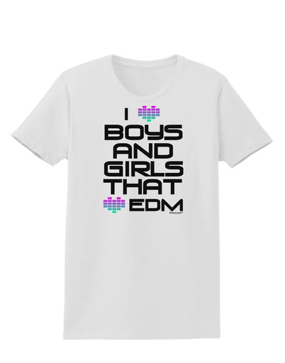 I Heart Boys and Girls That Heart EDM Womens T-Shirt-Womens T-Shirt-TooLoud-White-X-Small-Davson Sales