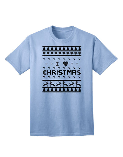 I Heart Christmas - Premium Ugly Christmas Sweater Adult T-Shirt Collection-Mens T-shirts-TooLoud-Light-Blue-Small-Davson Sales