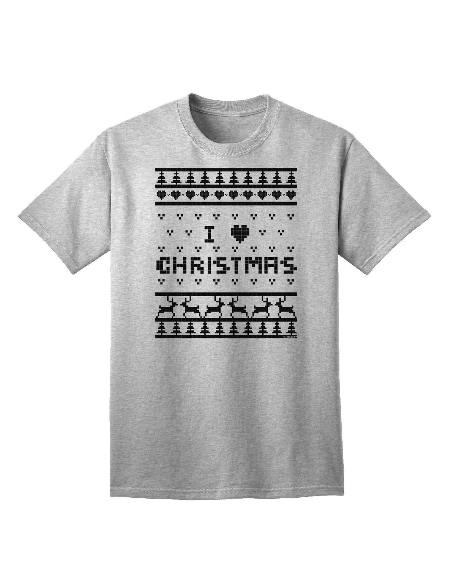 I Heart Christmas - Premium Ugly Christmas Sweater Adult T-Shirt Collection-Mens T-shirts-TooLoud-AshGray-Small-Davson Sales