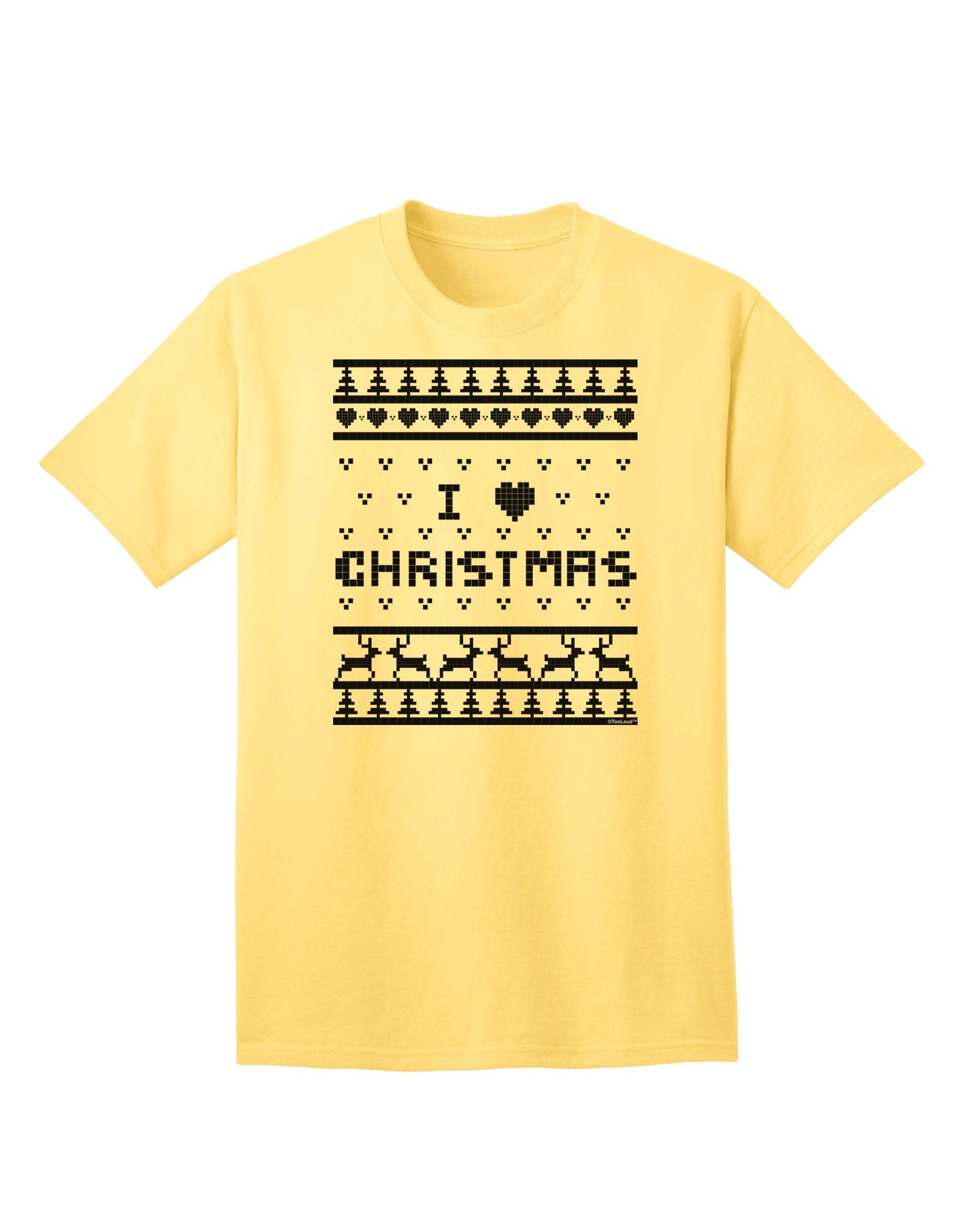 I Heart Christmas - Premium Ugly Christmas Sweater Adult T-Shirt Collection-Mens T-shirts-TooLoud-Yellow-Small-Davson Sales