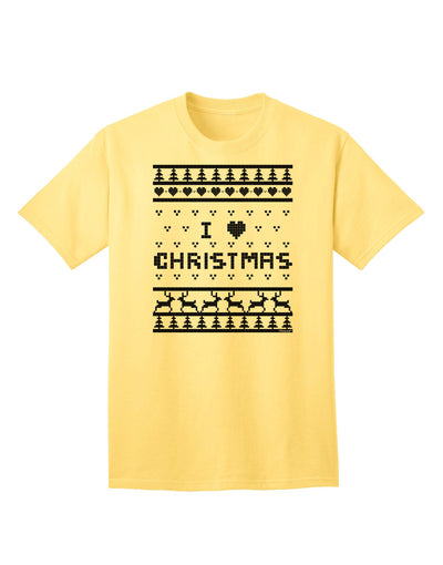 I Heart Christmas - Premium Ugly Christmas Sweater Adult T-Shirt Collection-Mens T-shirts-TooLoud-Yellow-Small-Davson Sales