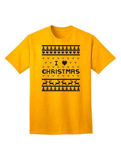 I Heart Christmas - Premium Ugly Christmas Sweater Adult T-Shirt Collection-Mens T-shirts-TooLoud-Gold-Small-Davson Sales