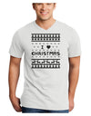 I Heart Christmas Ugly Christmas Sweater Adult V-Neck T-shirt-Mens V-Neck T-Shirt-TooLoud-White-Small-Davson Sales