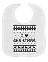 I Heart Christmas Ugly Christmas Sweater Baby Bib