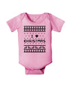 I Heart Christmas Ugly Christmas Sweater Baby Romper Bodysuit-Baby Romper-TooLoud-Light-Pink-06-Months-Davson Sales