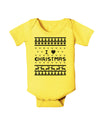 I Heart Christmas Ugly Christmas Sweater Baby Romper Bodysuit-Baby Romper-TooLoud-Yellow-06-Months-Davson Sales