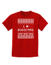 I Heart Christmas Ugly Christmas Sweater Childrens Dark T-Shirt-Childrens T-Shirt-TooLoud-Red-X-Small-Davson Sales