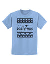 I Heart Christmas Ugly Christmas Sweater Childrens T-Shirt-Childrens T-Shirt-TooLoud-Light-Blue-X-Small-Davson Sales