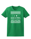 I Heart Christmas Ugly Christmas Sweater Womens Dark T-Shirt-TooLoud-Kelly-Green-X-Small-Davson Sales