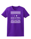 I Heart Christmas Ugly Christmas Sweater Womens Dark T-Shirt-TooLoud-Purple-X-Small-Davson Sales