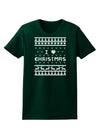 I Heart Christmas Ugly Christmas Sweater Womens Dark T-Shirt-TooLoud-Forest-Green-Small-Davson Sales