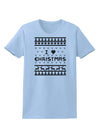 I Heart Christmas Ugly Christmas Sweater Womens T-Shirt-Womens T-Shirt-TooLoud-Light-Blue-X-Small-Davson Sales
