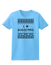 I Heart Christmas Ugly Christmas Sweater Womens T-Shirt-Womens T-Shirt-TooLoud-Aquatic-Blue-X-Small-Davson Sales