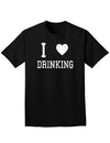 I Heart Drinking Adult Dark T-Shirt-Mens T-Shirt-TooLoud-Black-Small-Davson Sales