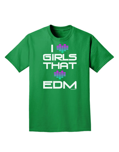 I Heart Girls That Heart EDM Adult Dark T-Shirt-Mens T-Shirt-TooLoud-Kelly-Green-Small-Davson Sales