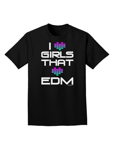 I Heart Girls That Heart EDM Adult Dark T-Shirt-Mens T-Shirt-TooLoud-Black-Small-Davson Sales