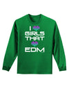 I Heart Girls That Heart EDM Adult Long Sleeve Dark T-Shirt-TooLoud-Kelly-Green-Small-Davson Sales