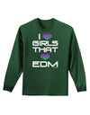 I Heart Girls That Heart EDM Adult Long Sleeve Dark T-Shirt-TooLoud-Dark-Green-Small-Davson Sales