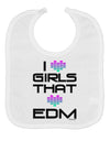 I Heart Girls That Heart EDM Baby Bib