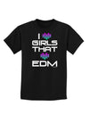 I Heart Girls That Heart EDM Childrens Dark T-Shirt-Childrens T-Shirt-TooLoud-Black-X-Small-Davson Sales