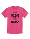 I Heart Girls That Heart EDM Childrens T-Shirt-Childrens T-Shirt-TooLoud-Sangria-X-Small-Davson Sales