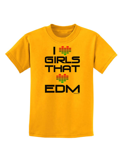 I Heart Girls That Heart EDM Childrens T-Shirt-Childrens T-Shirt-TooLoud-Gold-X-Small-Davson Sales