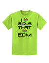 I Heart Girls That Heart EDM Childrens T-Shirt-Childrens T-Shirt-TooLoud-Lime-Green-X-Small-Davson Sales