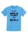 I Heart Girls That Heart EDM Childrens T-Shirt-Childrens T-Shirt-TooLoud-Aquatic-Blue-X-Small-Davson Sales